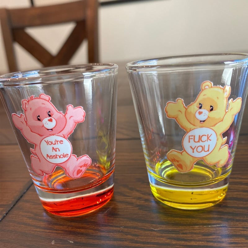 Swear Bears Shot Glasses, 6 Pieces