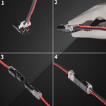 Double-wire Push-in Connector with Locking Buckle