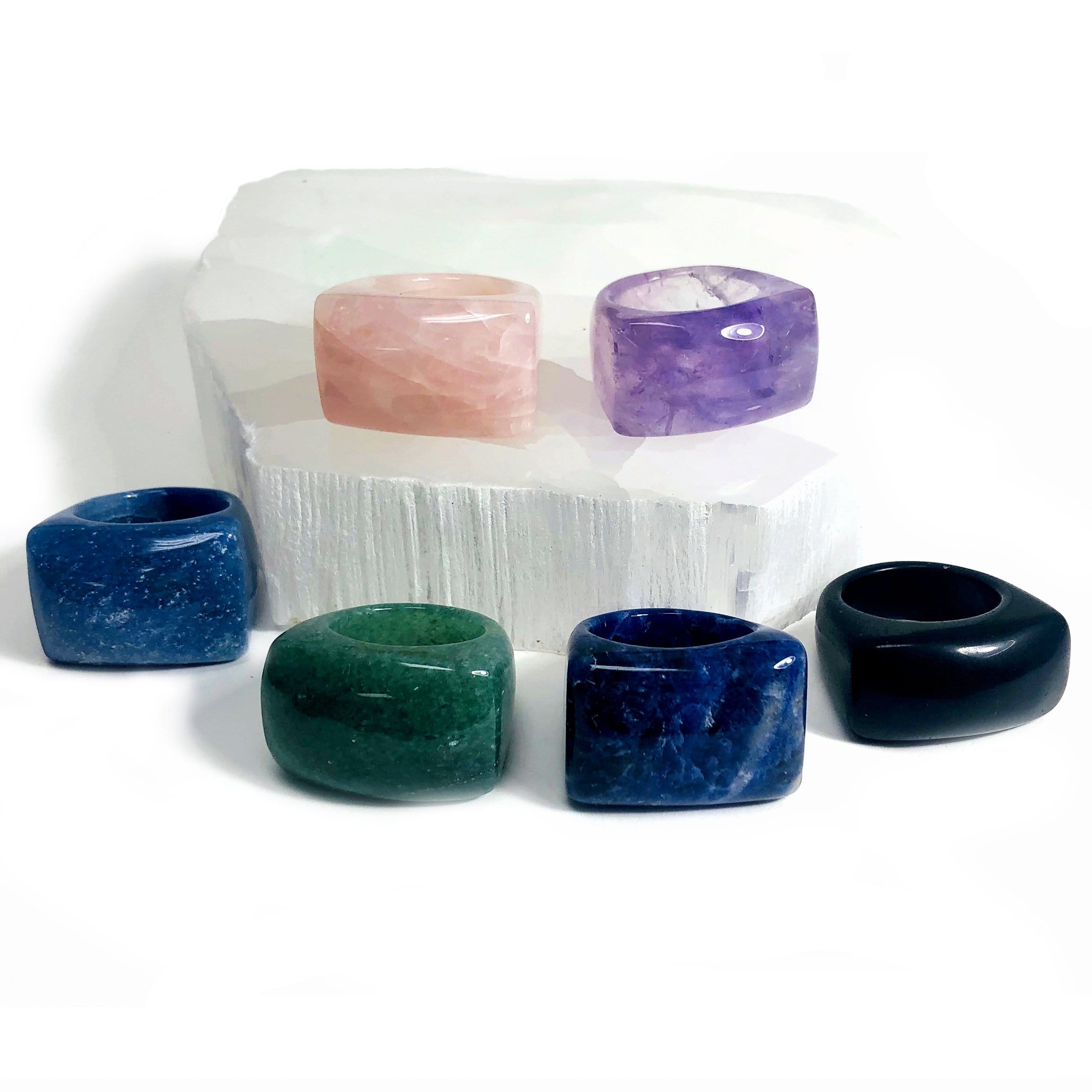 Gemstone Polished Rings (RK120)