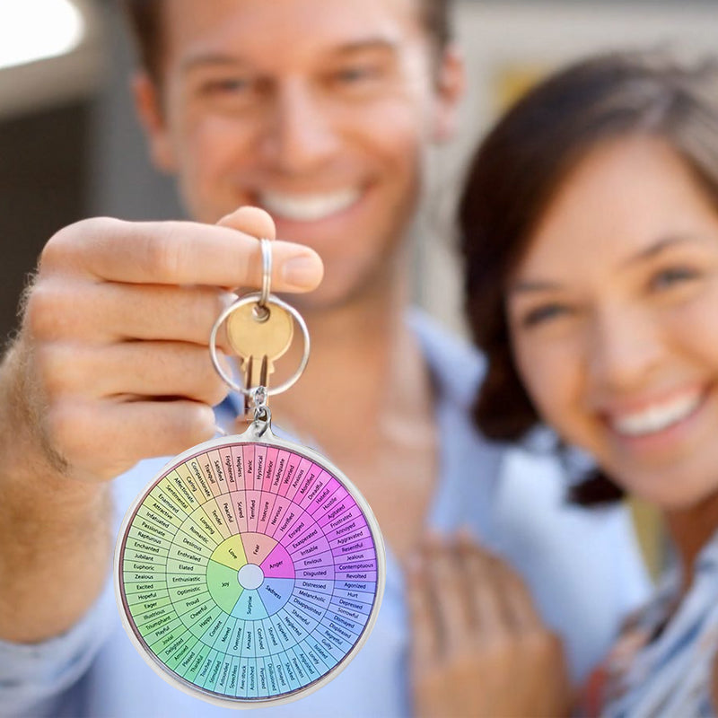 Feeling Round Double-Sided Key Chain