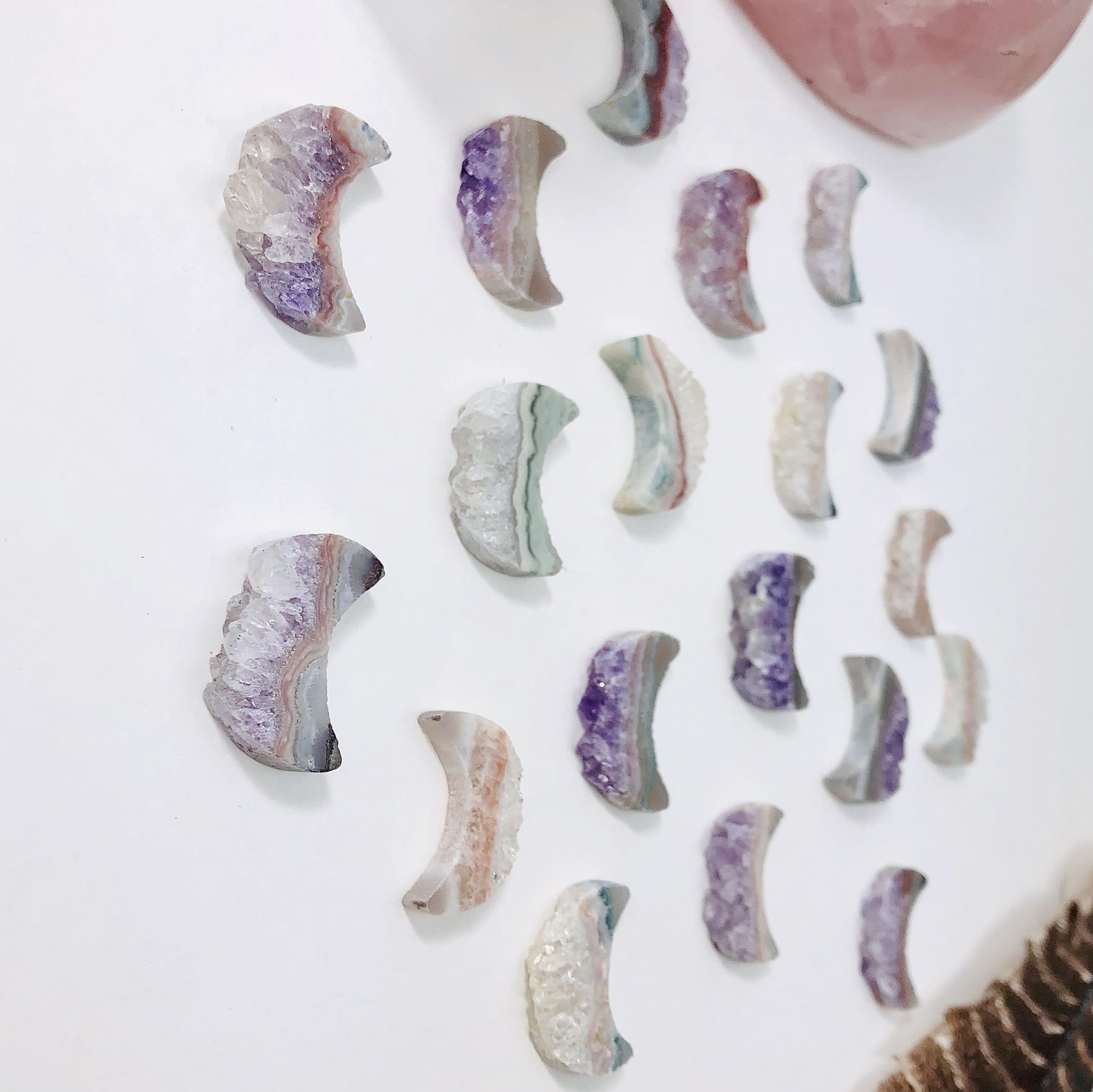 Amethyst Moon Crescent - 30mm Medium - UNDRILLED (RK23B17)