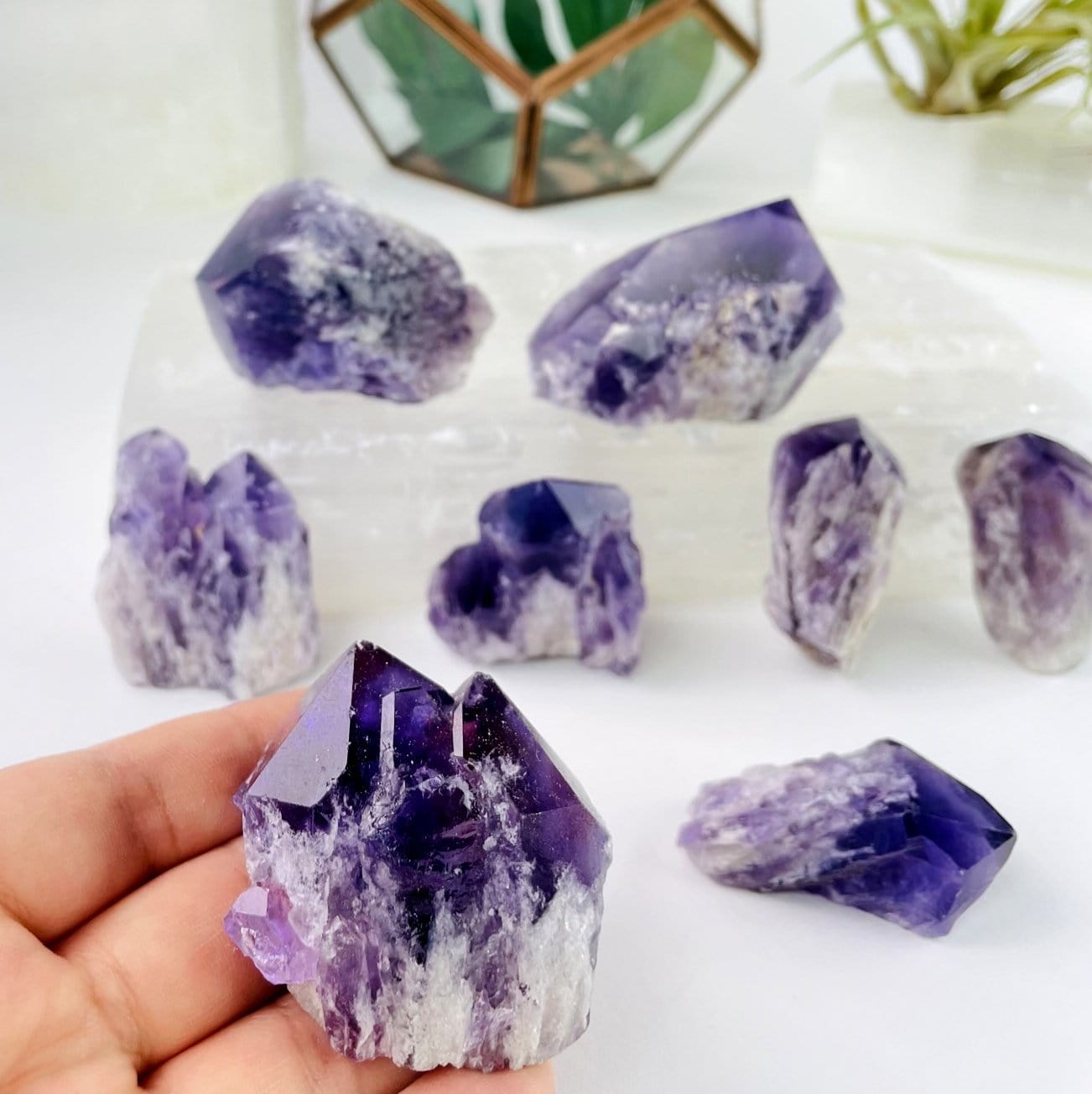 Elestial Amethyst Point/Cluster - Natural formation - By Weight (RK25B41)