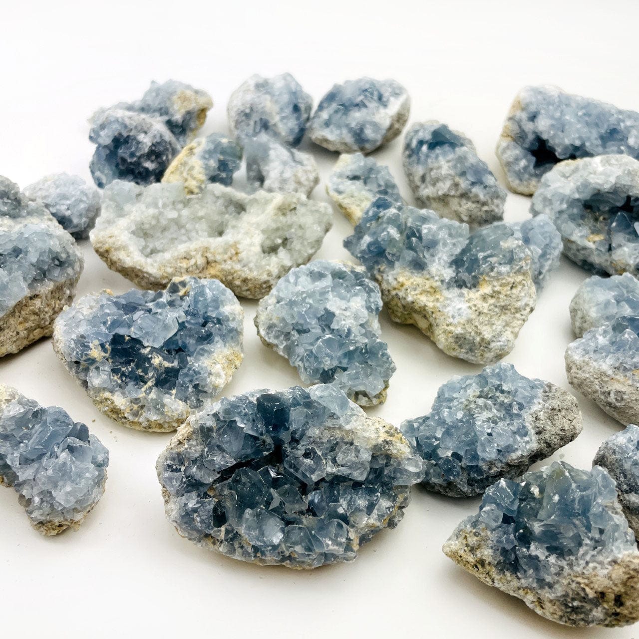 Raw Freeform Blue Celestite Crystals