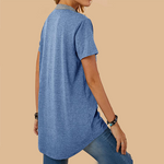 Single Breasted Loose Casual Short Sleeve T-Shirt