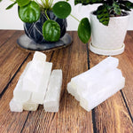 Selenite Bars - Raw Gypsum Rod - Selenite Rough Stick Cut Square - 10cm - 4" (RK5-57)