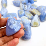 Blue Lace Agate Medium Tumbled Stones - 1/2 lb or 1 lb (TS-177)