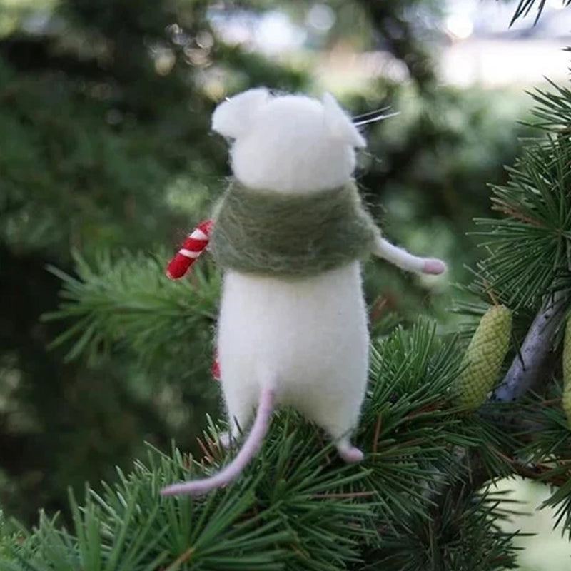 Cute Felt Mouse Ornament