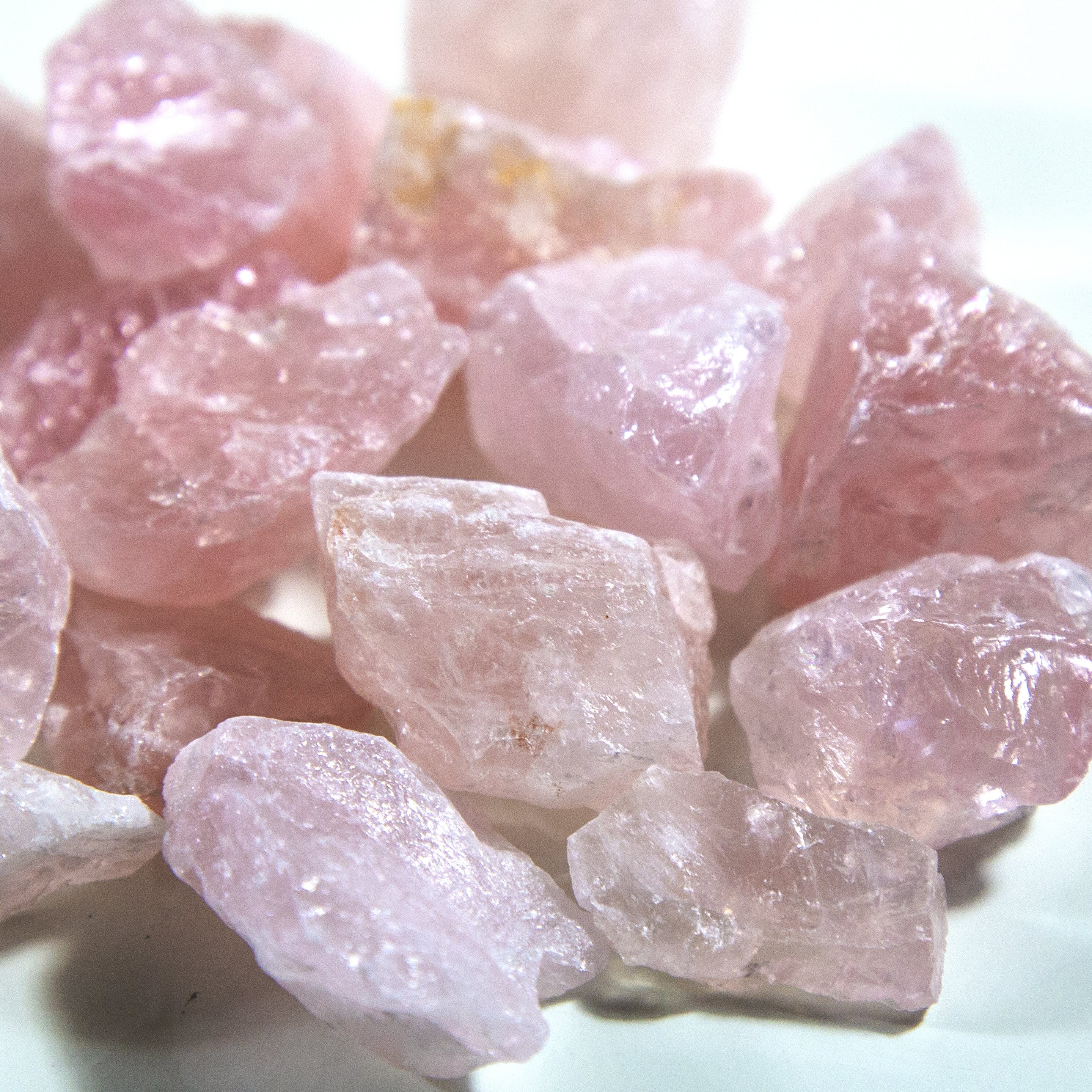 Rose Quartz Rough Stones - 1 lb Bag - Raw Chunks Rough Stone - Pink Stones (TS-171)