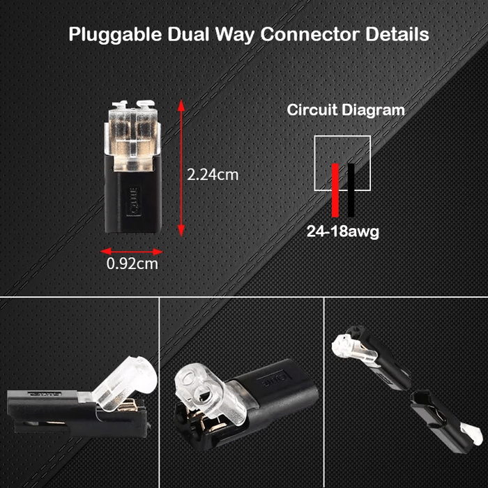 Double-wire Push-in Connector with Locking Buckle