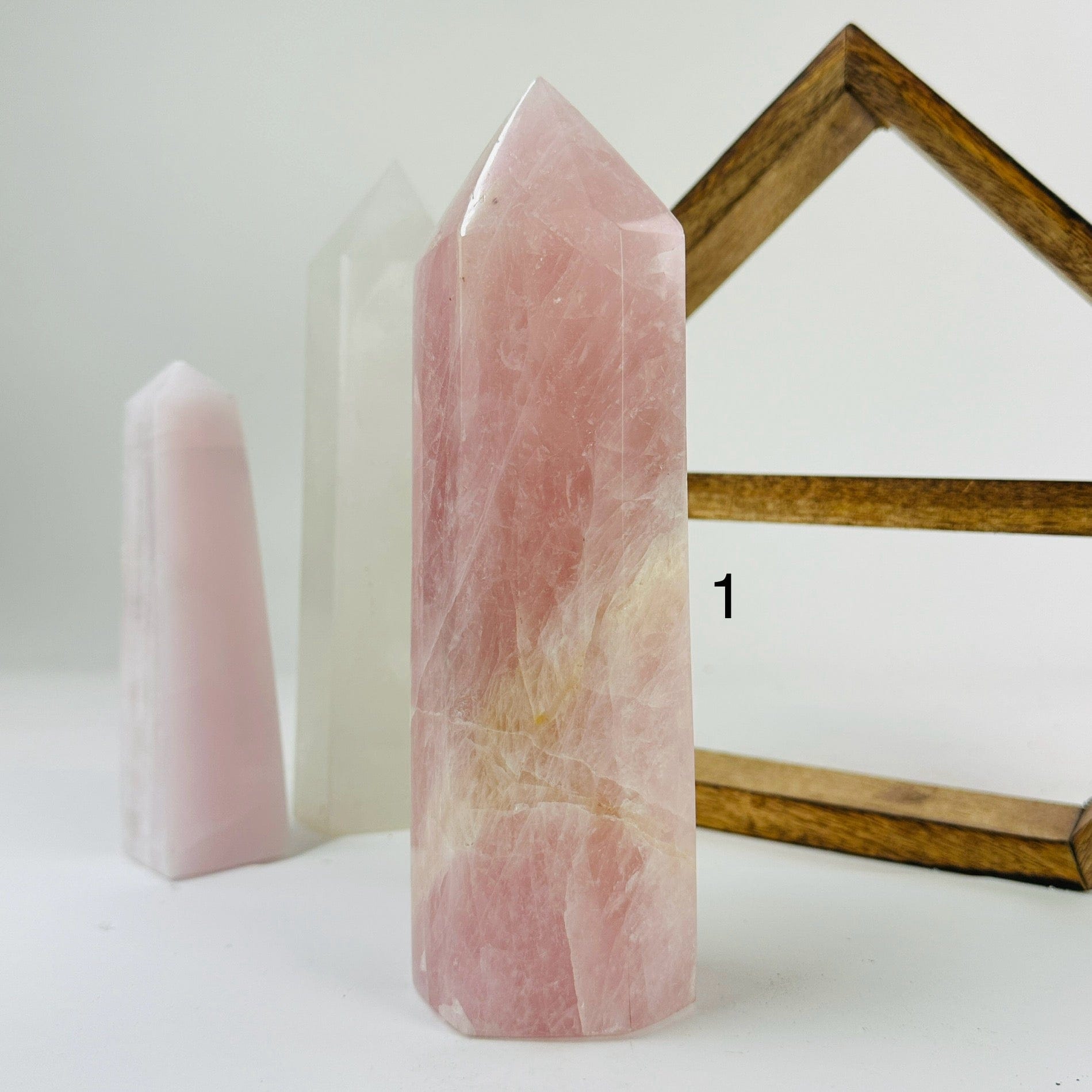 Large Rose Quartz Polished Crystal Point YOU CHOOSE