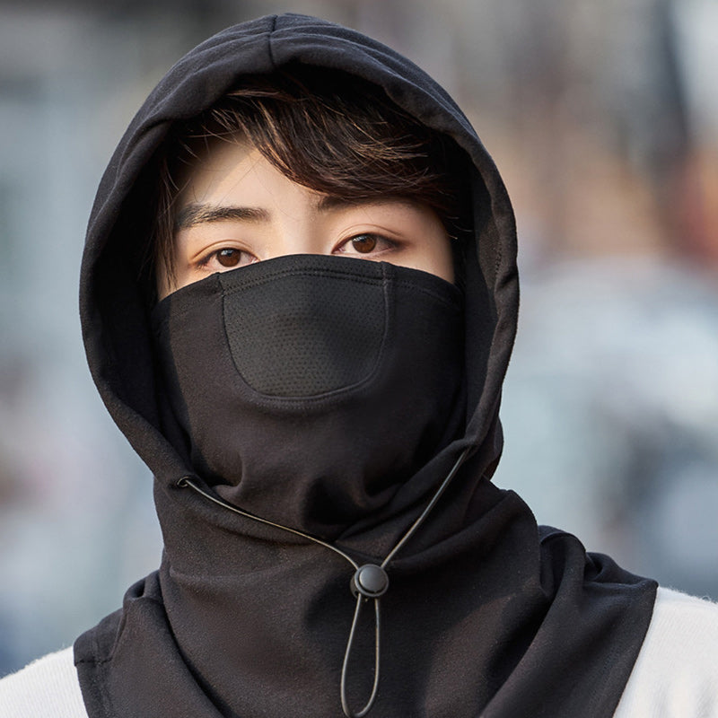 Hooded Face Mask with Neck Warmer for Cycling