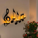 Black Music Note Wall Sconce