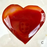 Carnelian Crystal Hearts - You Choose