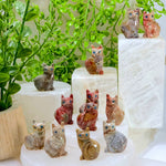 Soapstone Cat Crystal Carving from Peru - You Choose Color