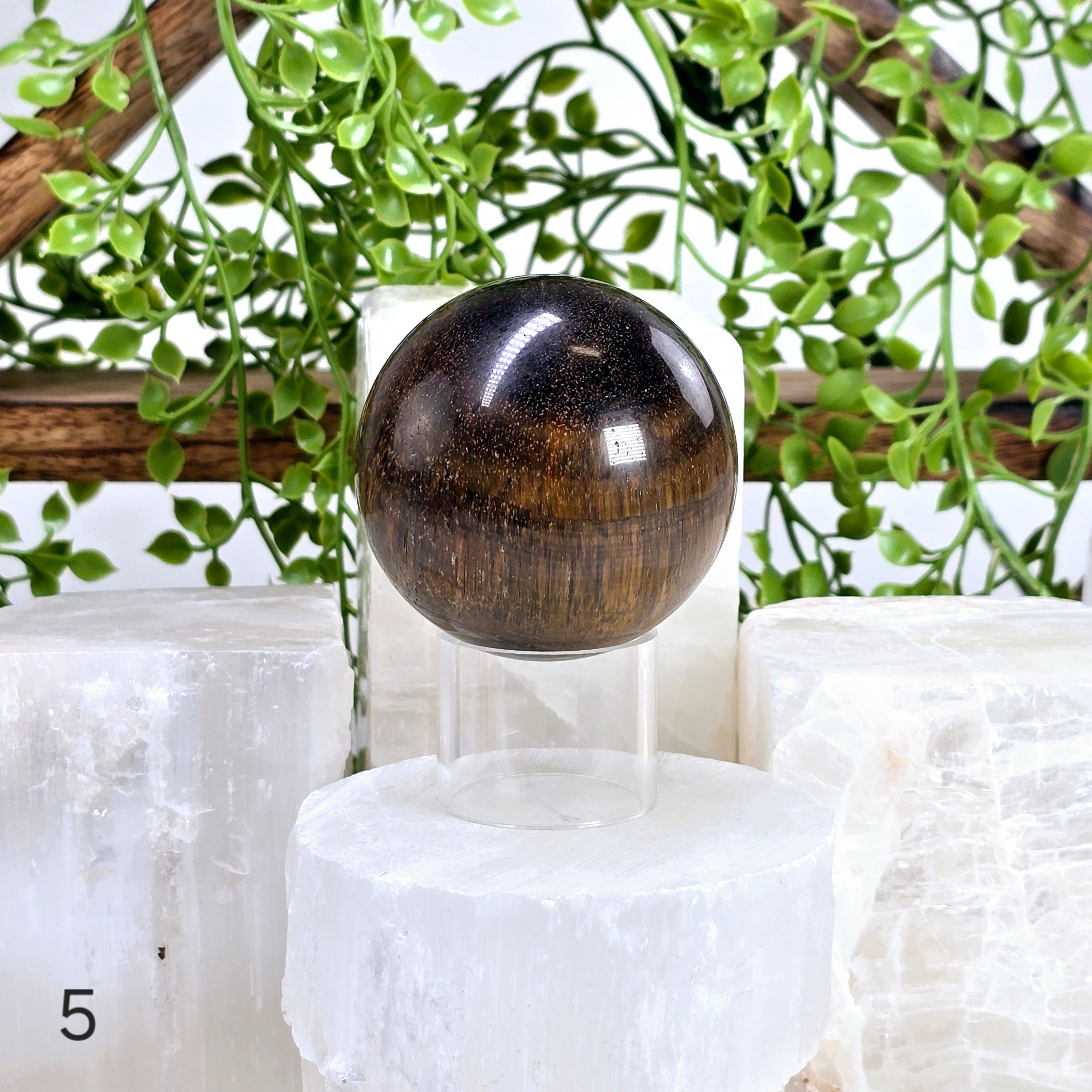 Tigers Eye Polished Crystal Sphere - You Choose