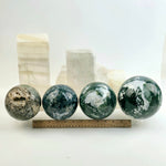 Moss Agate Large Crystal Spheres - You Choose