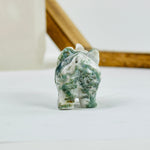 Moss Agate Crystal Carved Elephants YOU CHOOSE