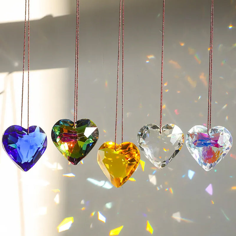 Hanging Heart Suncatcher Prism Crafts