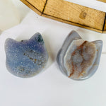 Agate Druzy Crystal Cat Head YOU CHOOSE