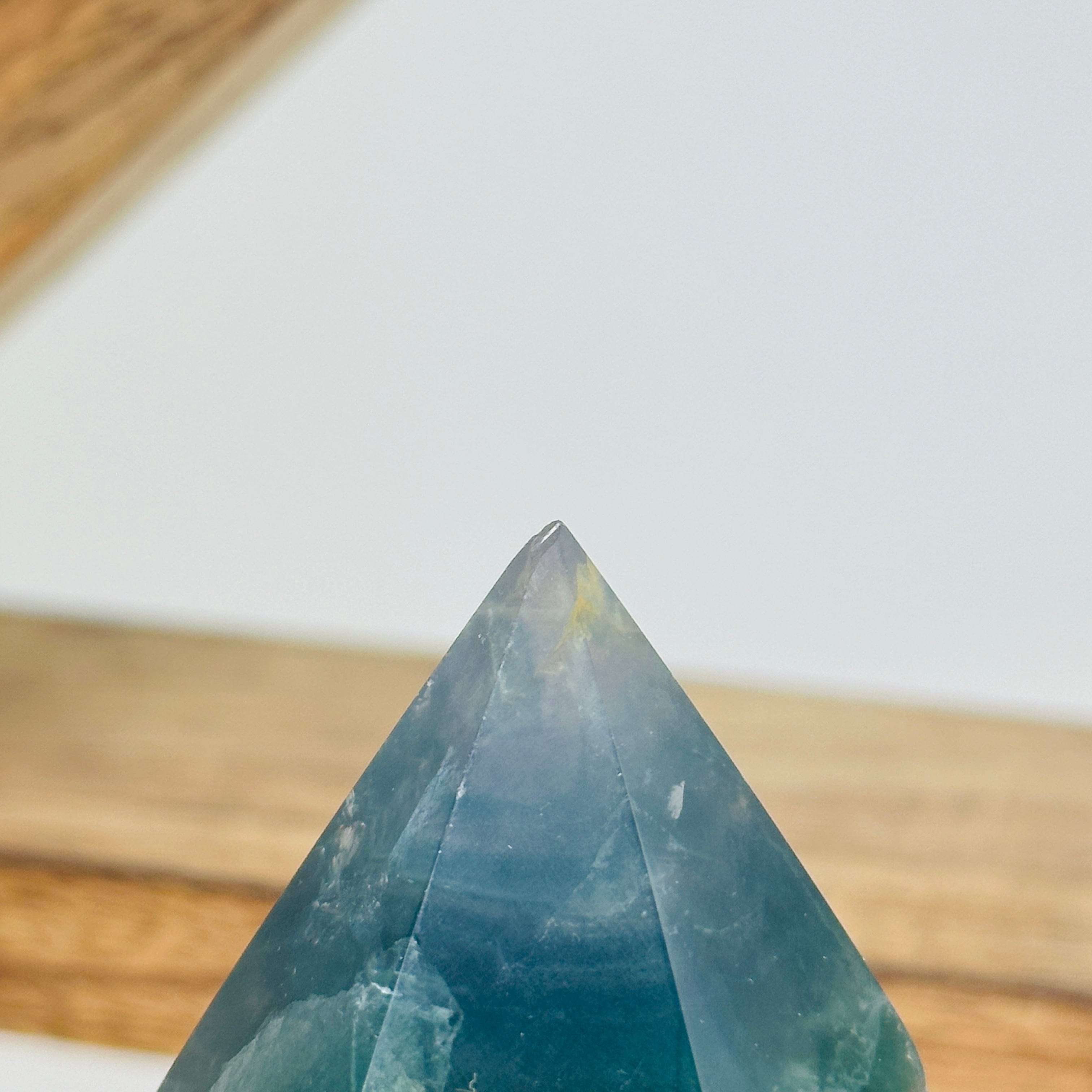 Fluorite Crystal Point with Stand AS IS