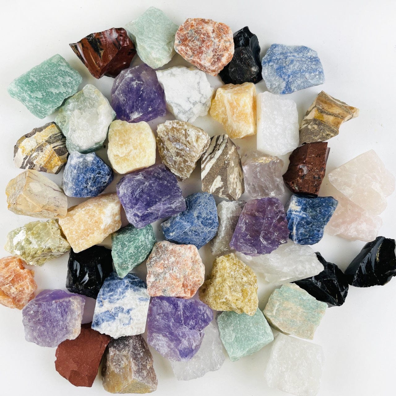 5 Assorted Mixed Rough Gemstones - You get 5 Crystals