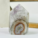 Amethyst and Agate Polished Crystal Point Tower