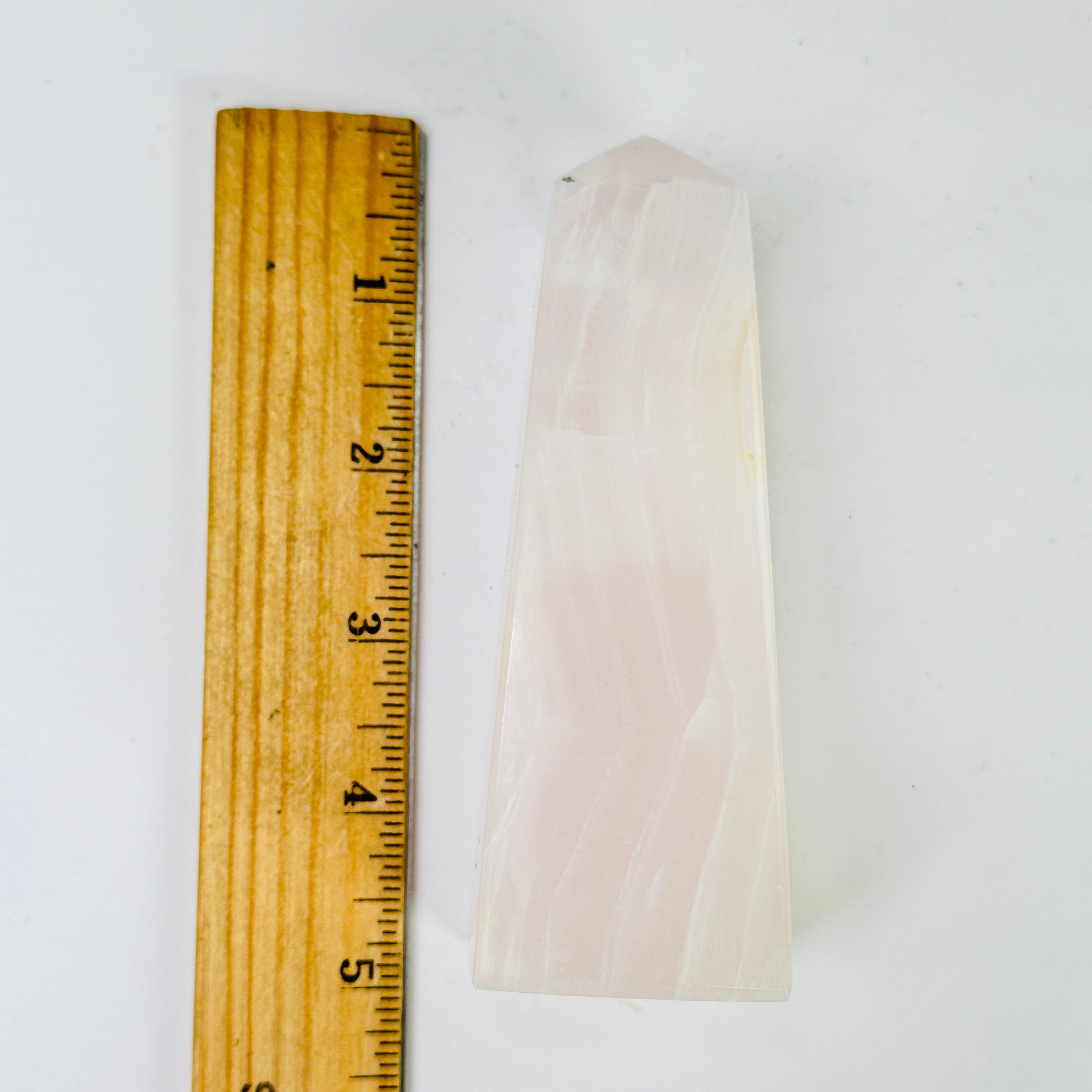 Rose Quartz Crystal Polished Obelisk One-of-a-Kind