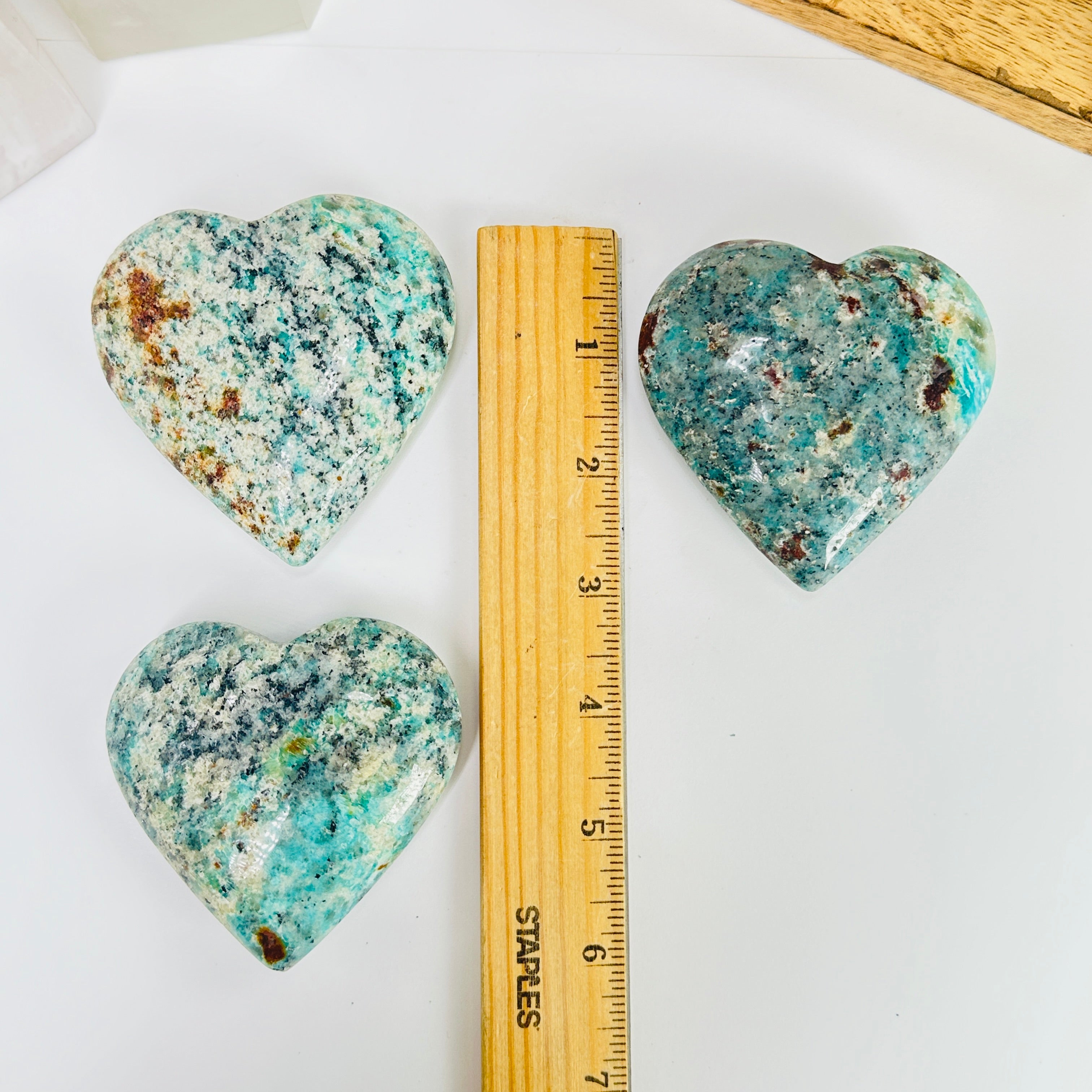 Amazonite Polished Crystal Heart YOU CHOOSE #2