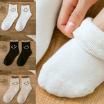 Lovely Smile Face Cotton Socks, 5 pairs