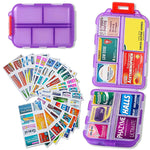 Travel Pill Organizer Box (161 Labels for Customization)