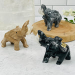 Elephant Carved Onyx Figurine Statues - YOU CHOOSE COLOR