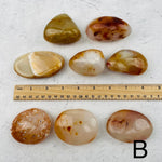 Lot of 8 Carnelian Agate Tumbled Palm Stones - You Choose