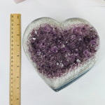 Amethyst Crystal Heart Carved Stone OOAK