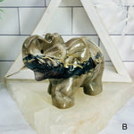 Lava Agate Crystal Carved Elephants - YOU CHOOSE