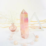 Angel Aura Rose Quartz Crystal with Natural Inclusions