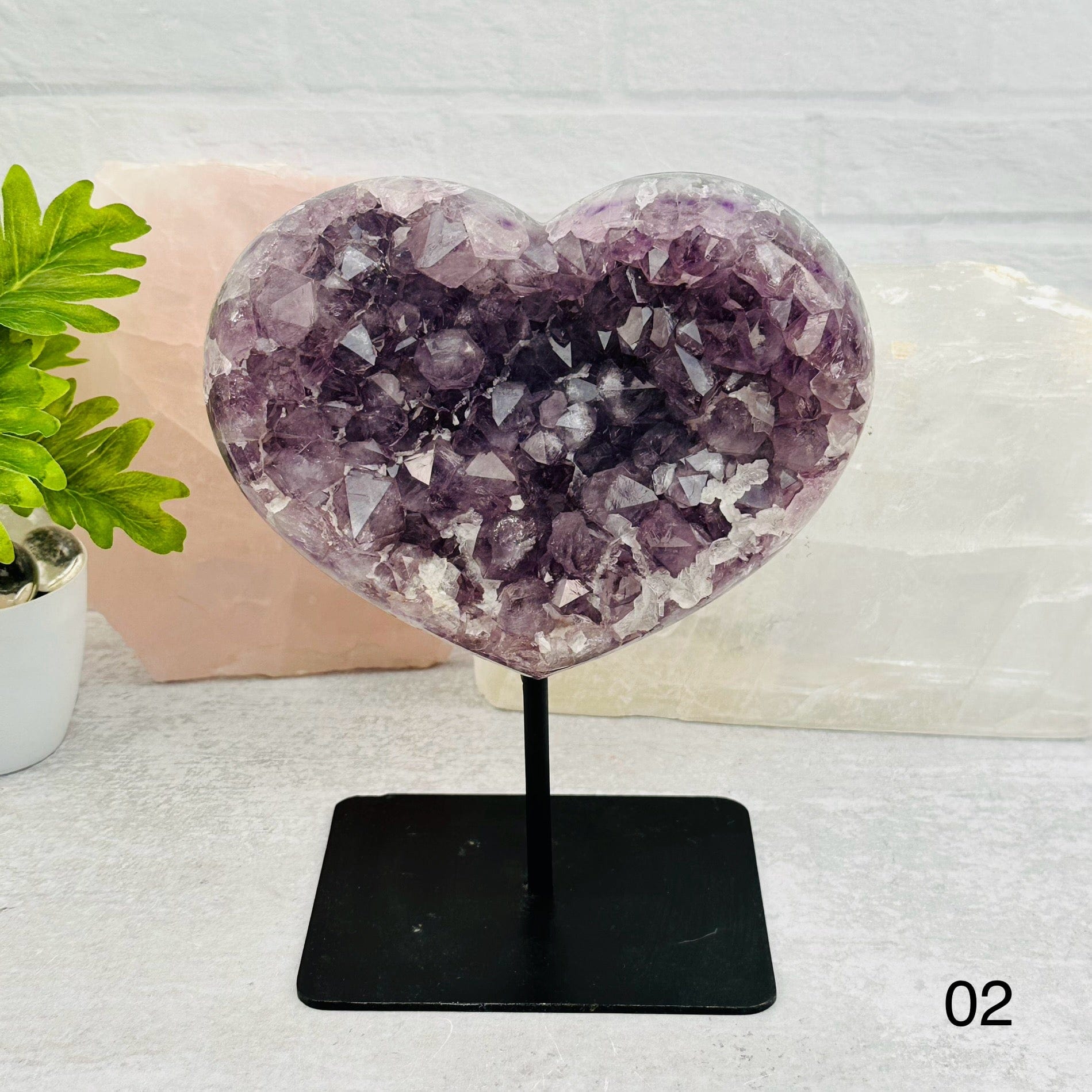 Amethyst Crystal Heart on Stand - Mother's Day Gift Idea - You Choose