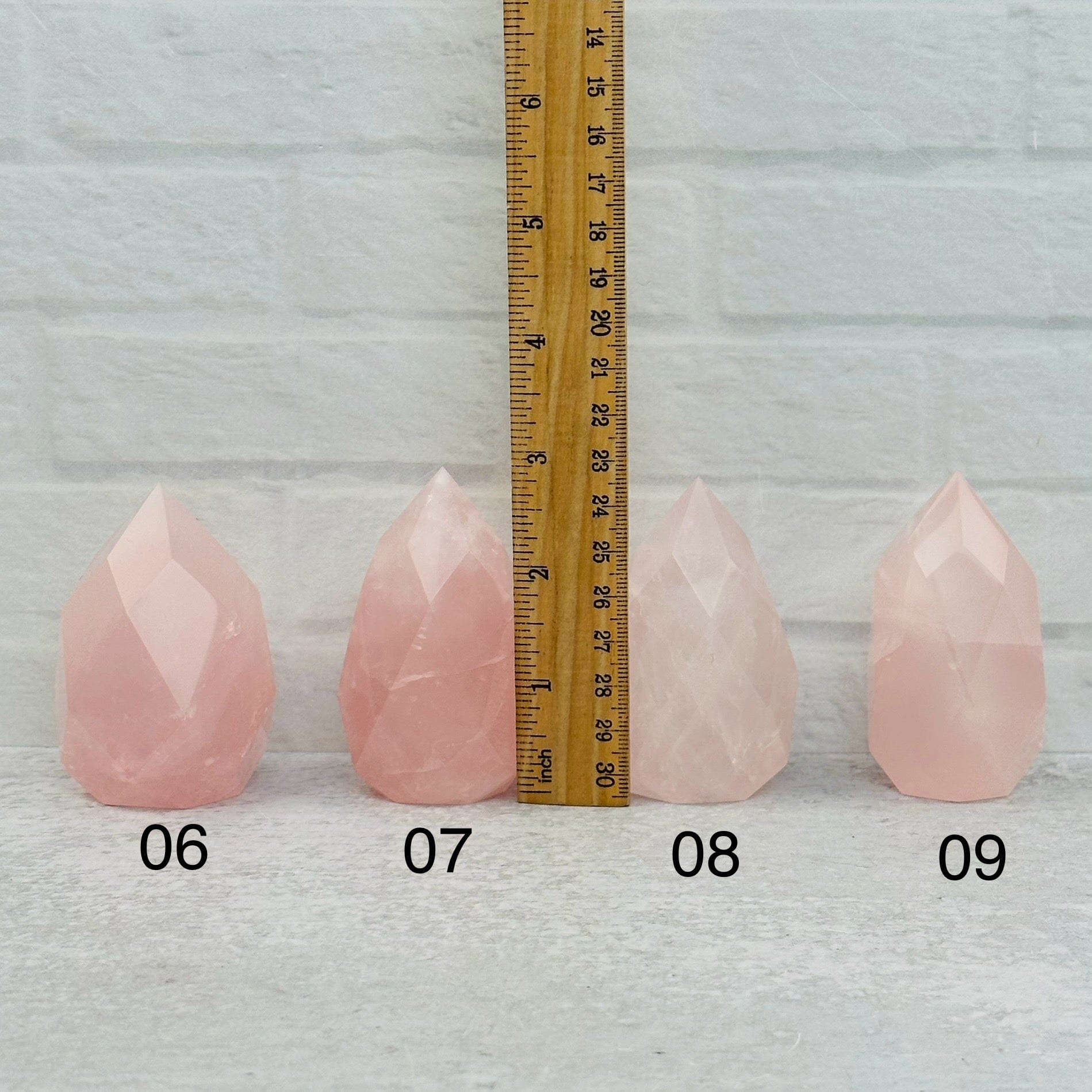 Faceted Rose Quartz Crystal Egg Point - You Choose -