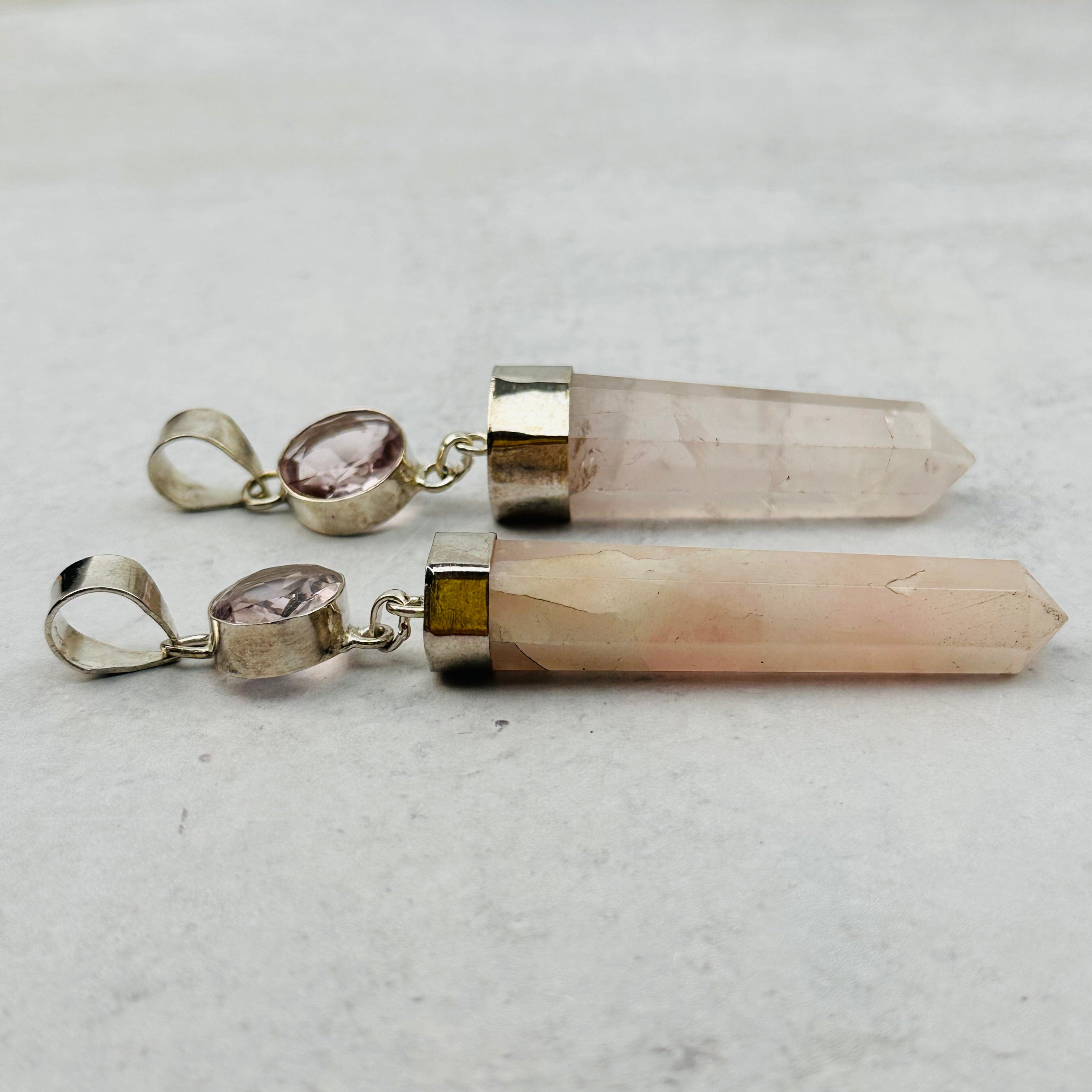 Large Rose Quartz Pendants - You Choose -