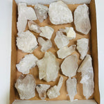 1 FLAT BOX of Natural Crystal Quartz Free Form Clusters - You Choose -