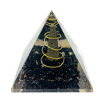 Orgone Tourmaline with Pyrite Point Pyramid - Chakra Reiki Metaphysical Pyramids