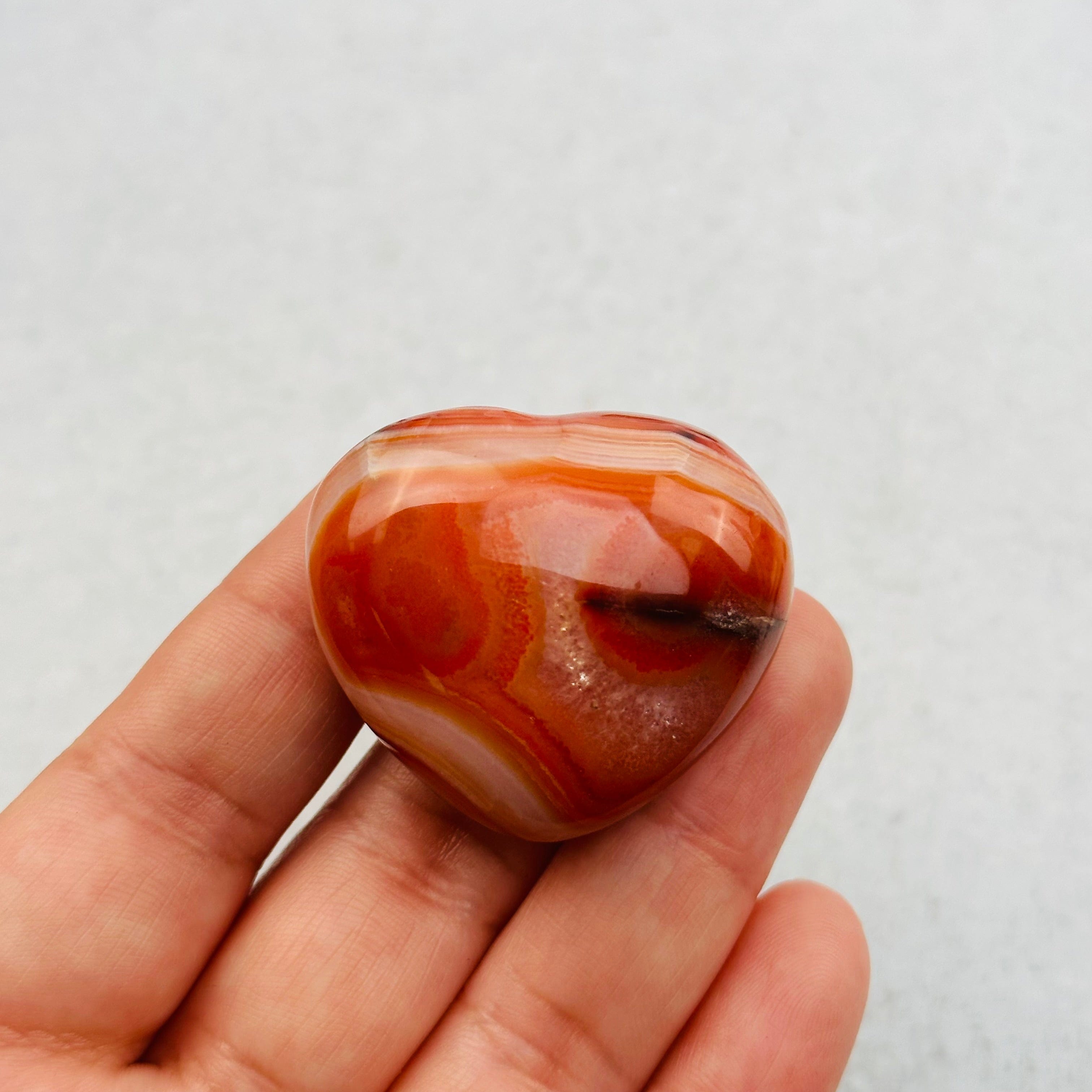 Carnelian Crystal Heart - CHOOSE WEIGHT