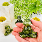 Green Jadeite Meditating Frog - Carved Crystal