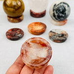 Fire Quartz Crystal Sphere Stand - Mini Dish