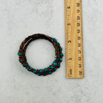 Turquoise Bracelet with Puka Shells - OOAK -