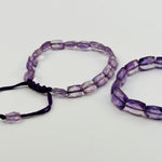 Amethyst Bracelet -Chiklate Slider Adjustable Closer Crystal Bracelet