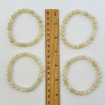 Cream Moonstone Crystal Beaded Bracelets