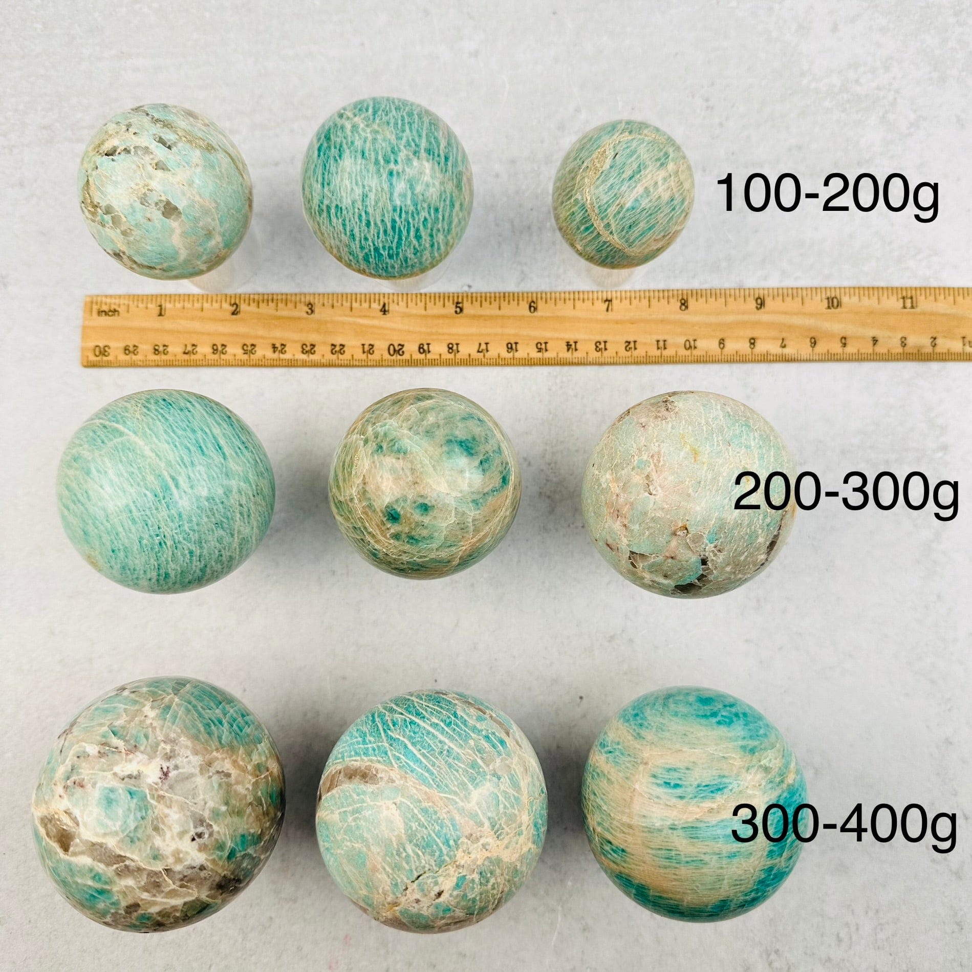 Amazonite Crystal Ball Sphere - By Weight