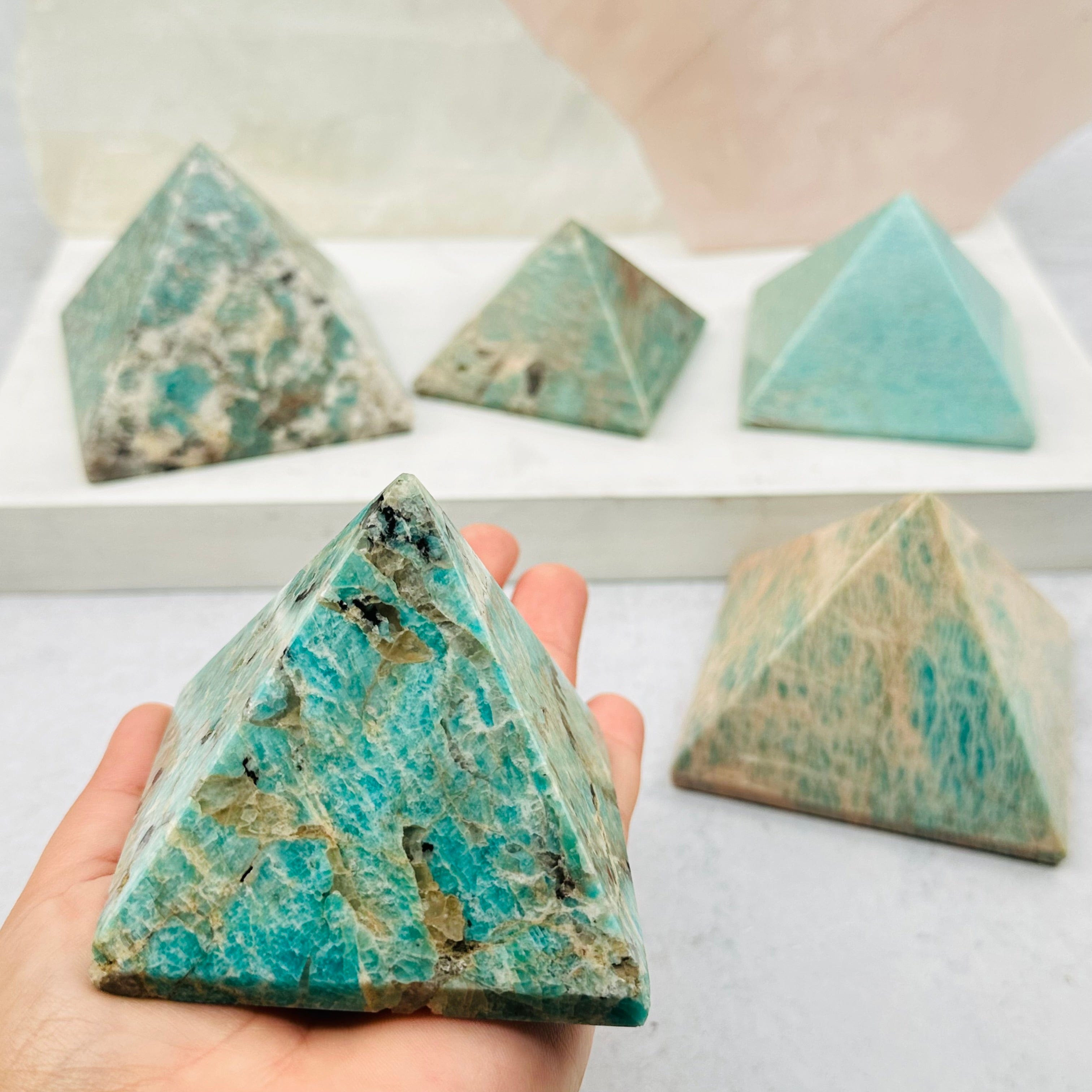 Amazonite Crystal Pyramids - By Weight