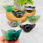 Rainbow Fluorite Yuanbao Crystal - Money Stone - By Weight -