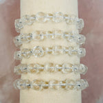 Crystal Quartz Faceted Bead Bracelet - Crystal Jewelry -